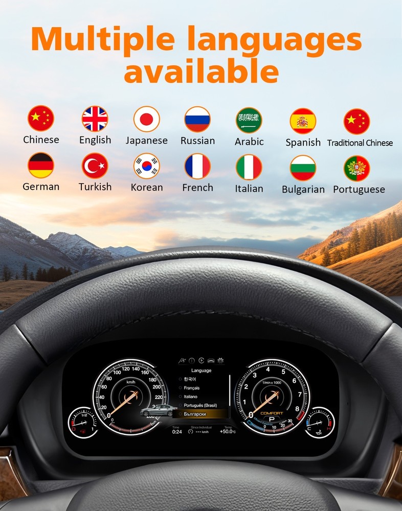For BMW 3 Series E90/E91/E92/E93 2005-2012 Car LCD Digital Dashboard Instrument