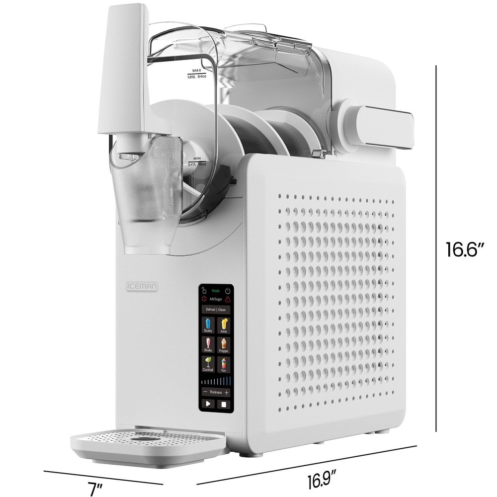 Iceman Slush-Ease 48 oz. Slushy Maker with Customizable Thickness 64 Oz.