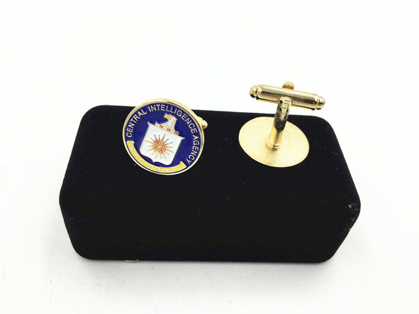 US CENTRAL INTELLIGENCE AGENCY CIA CUFF LINKS BADGE