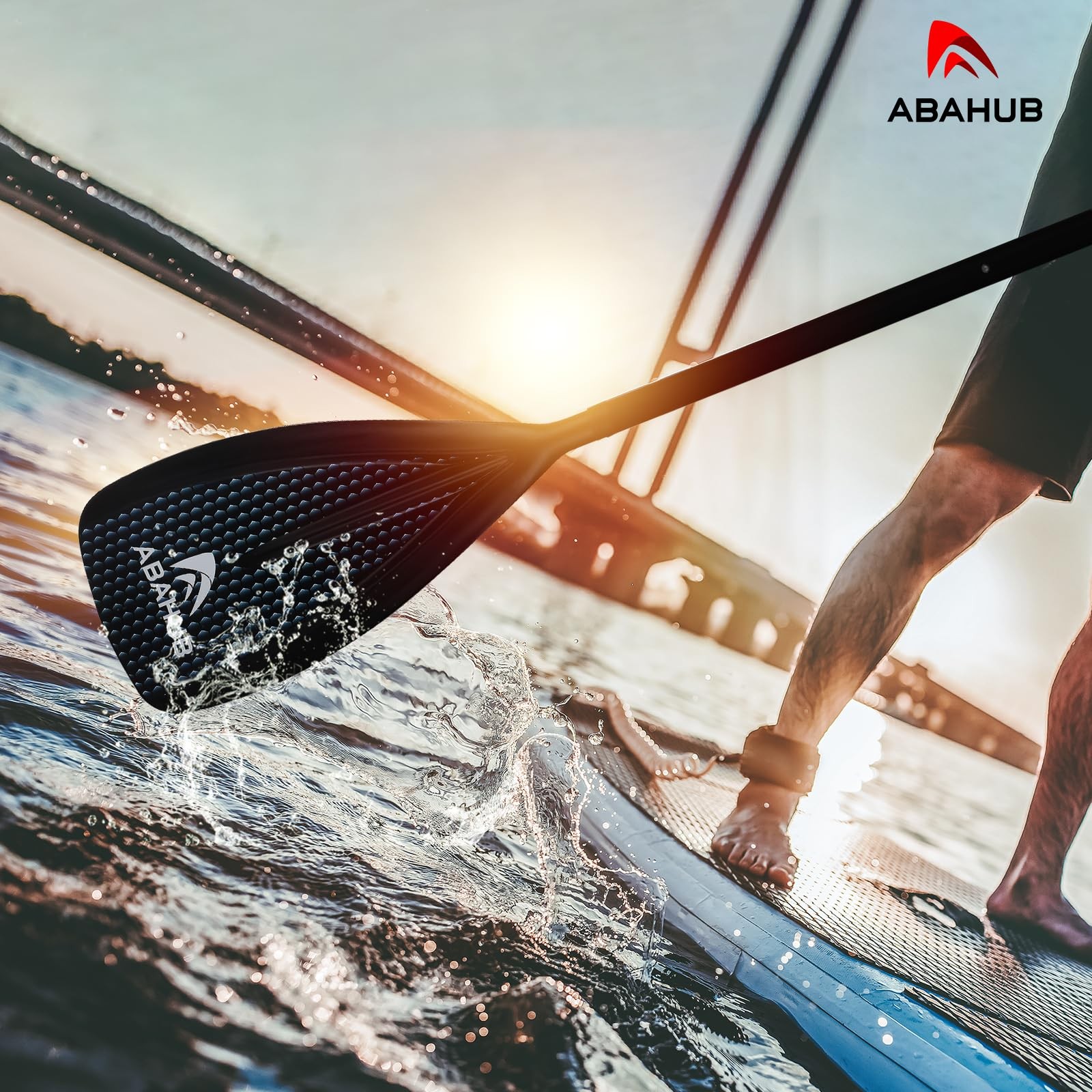 Abahub SUP Paddle 3pc Adjustable Stand Up Paddles Lightweight Aluminum Alloy 68"