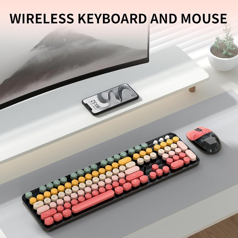 Rechargeable Wireless Keyboard and Mouse Gaming Combo Set for PC/Home/Office