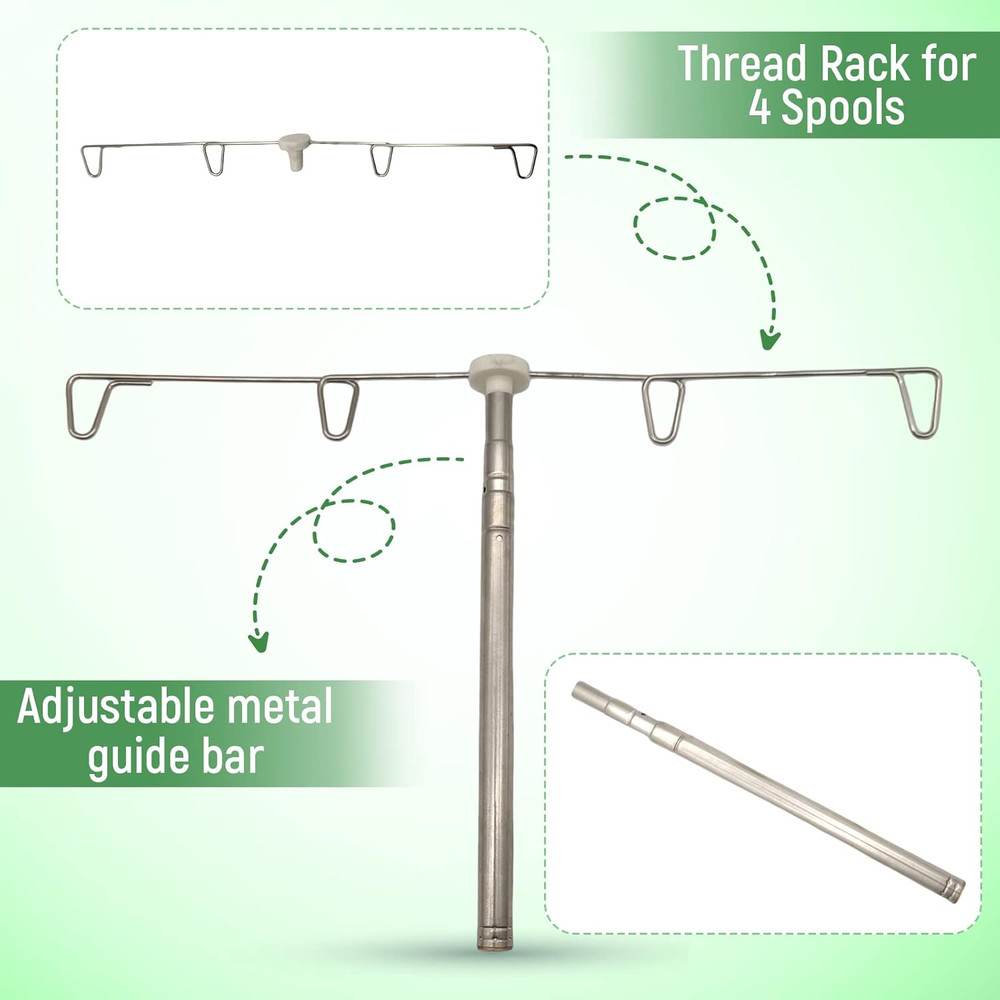 Adjustable Cone Thread Stand Spool Holder for Sewing Embroidery Machine