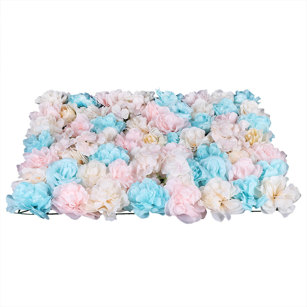 12PCS Artificial Flower Wall Panel White Hydrangea Rose Wedding Backdrop Decor.