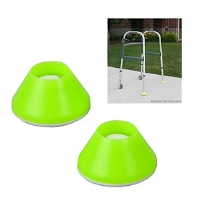 Walker Glides, Walker Glide Caps, Walker Slides, Rubber Tips, Green, 2 Count