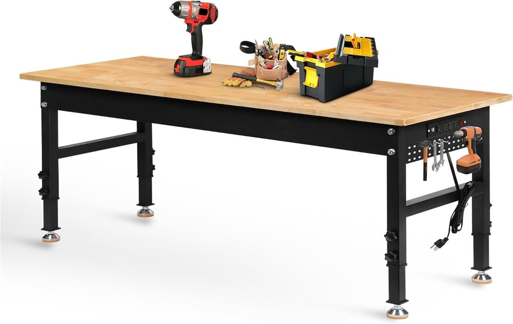 Workbench, Outle 2000 Heavy LBS 70" Work Power Adjustable Table Height Duty with