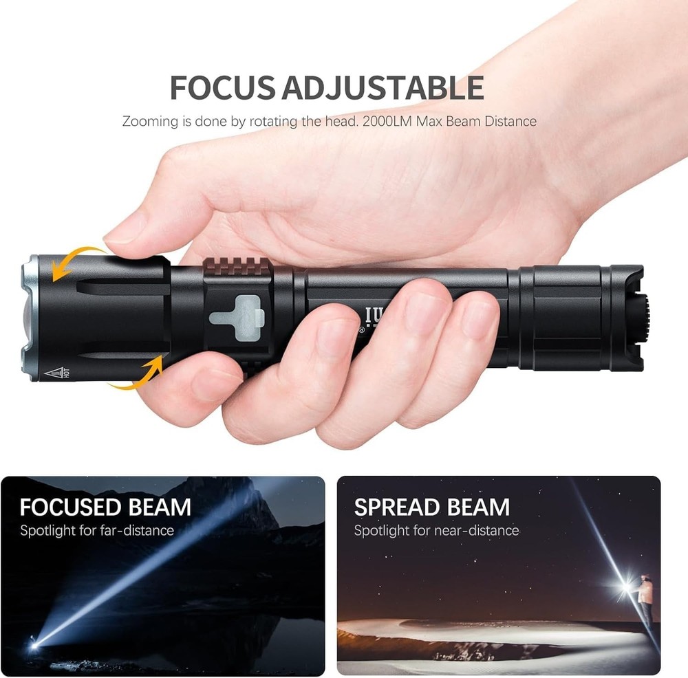 Feyachi FL26 2000 Lumens M-lock Tactical Flashlight