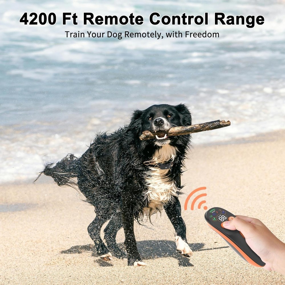 Dog Shock Collar with Remote Control - 4200 FT Remote Control Range, 15-125LBS
