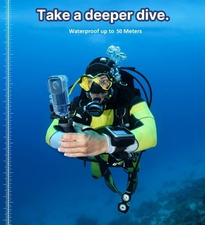 Invisible Waterproof Housing Case for Insta360 X4