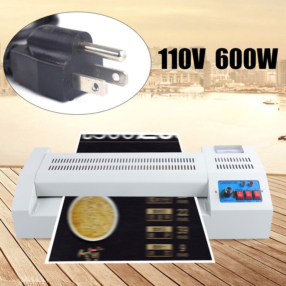 13" Laminating Machine A3 A4 Thermal Laminator Machine 4 Roller Hot Cold Film