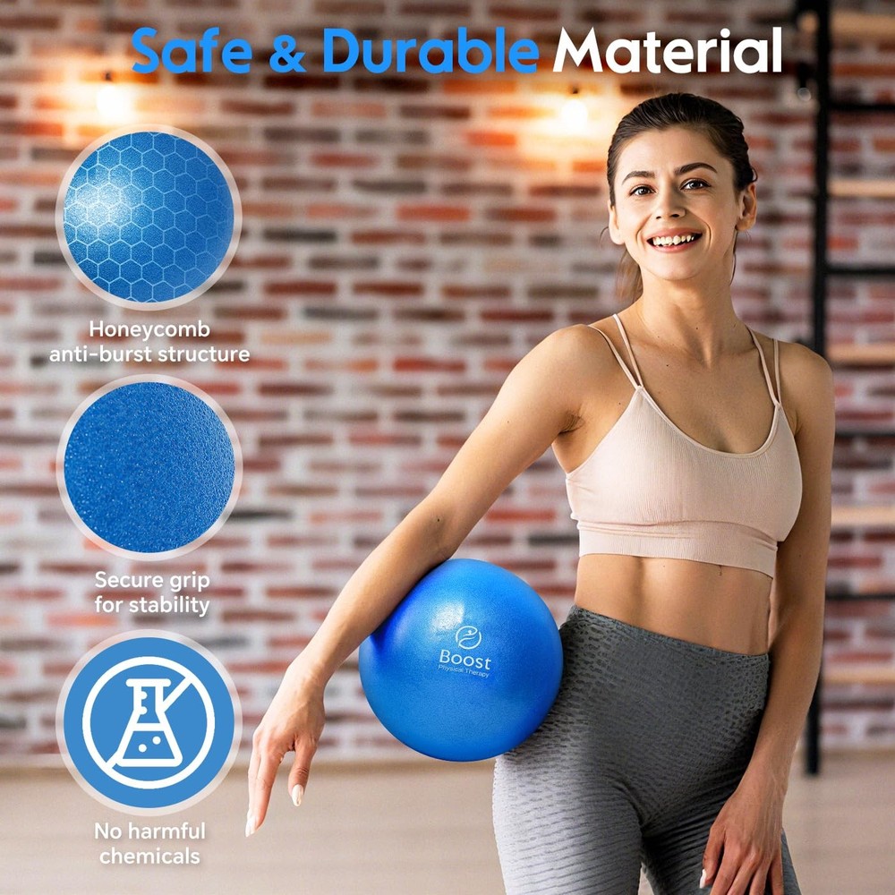 Small Exercise Ball, 9 Inch Mini Pilates Ball with Exercise Guide, Small Work...
