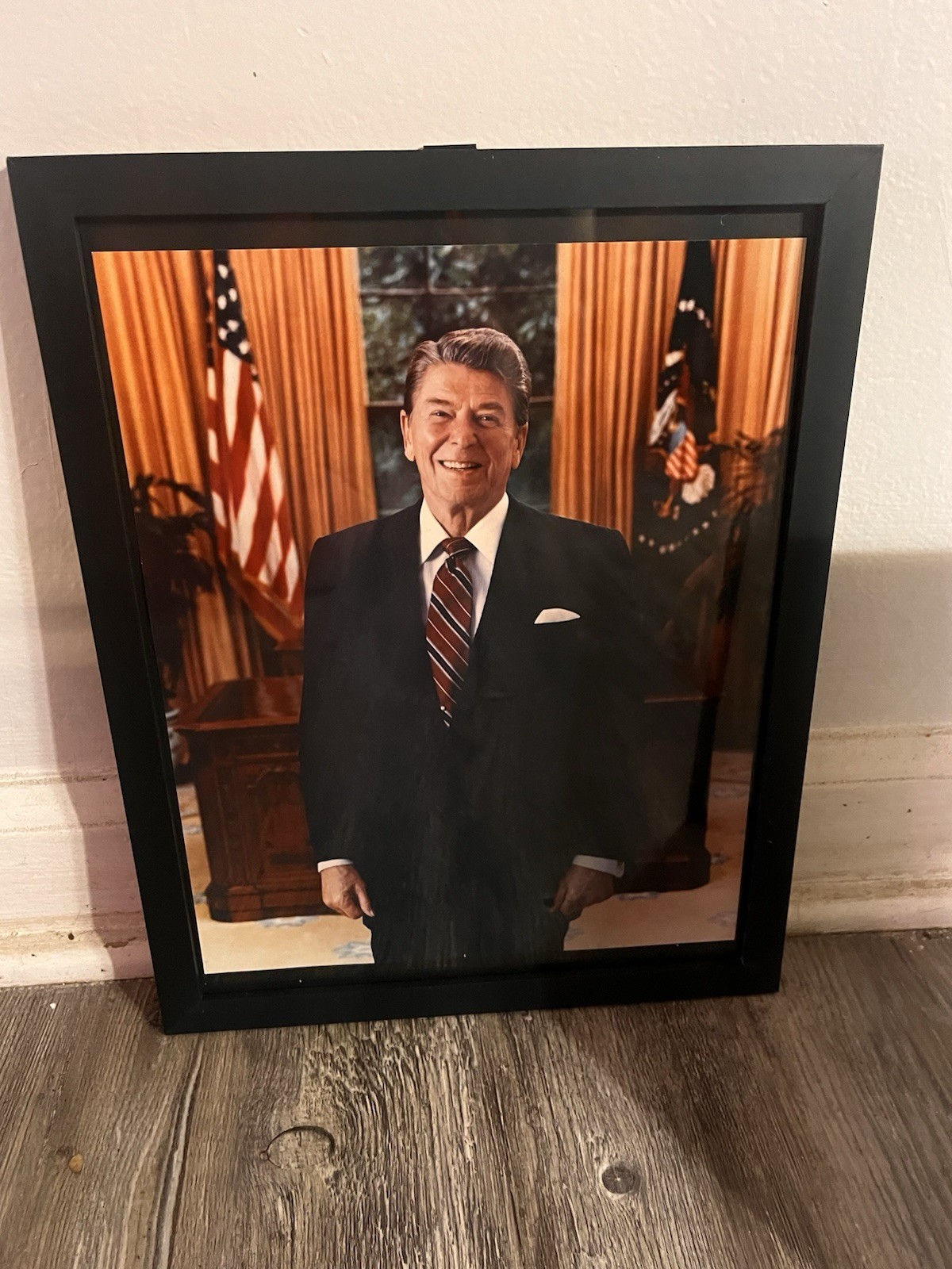 Framed Signed Letters From Nancy Regan And Bob Dole And Framed Photo Of Regan￼
