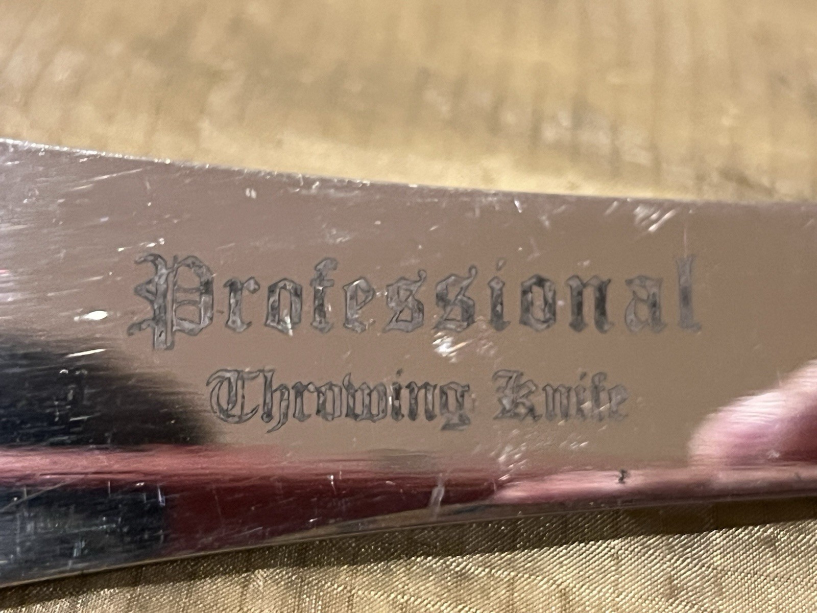 Vintage Edge Mark BULL’S EYE Throwing Knife w Sheath- Solingen Germany