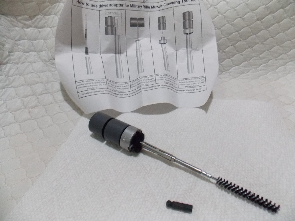 Manson .30 cal.11 degree muzzle crowning tool complete