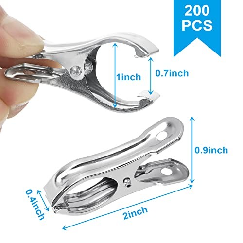 200PCS 2 Inch Garden Clips Heavy Duty Greenhouse Clips Stainless Steel