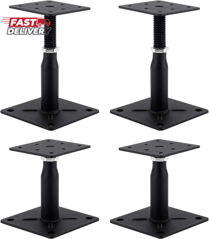 4 Pack Adjustable Support Jack for Floor, Deck Foundation, RV Step Stabilizer, M