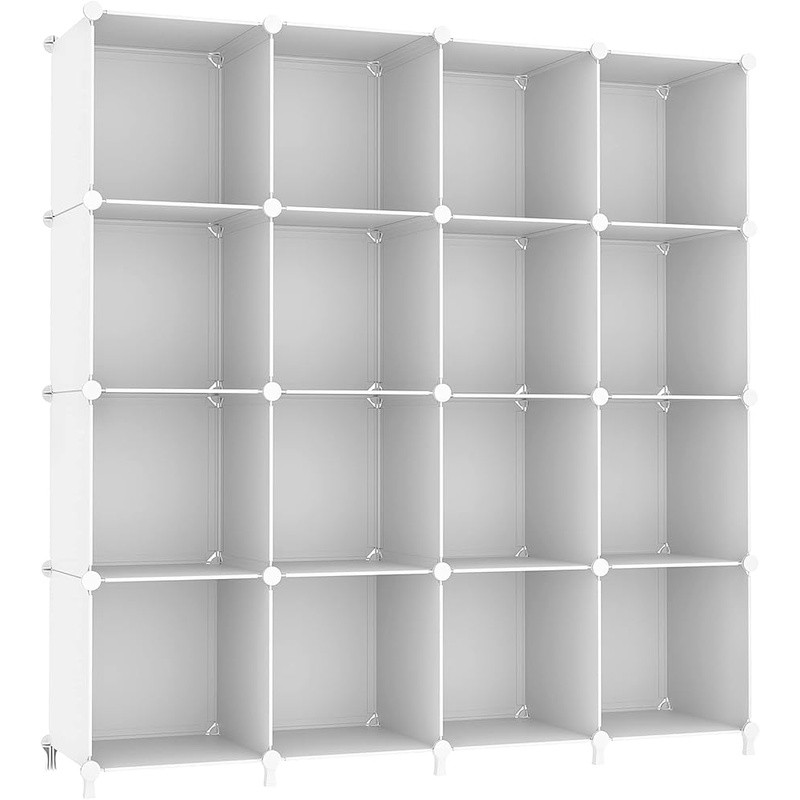16 Cube Portable Storage Organizer Stackable Closet Shelves Multi-Purpose Unit