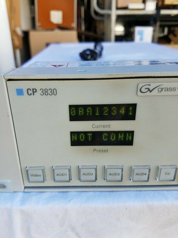 GRASS VALLEY CP3830/CP3809 - VIDEO SINGLE CONTROL PANEL(S)