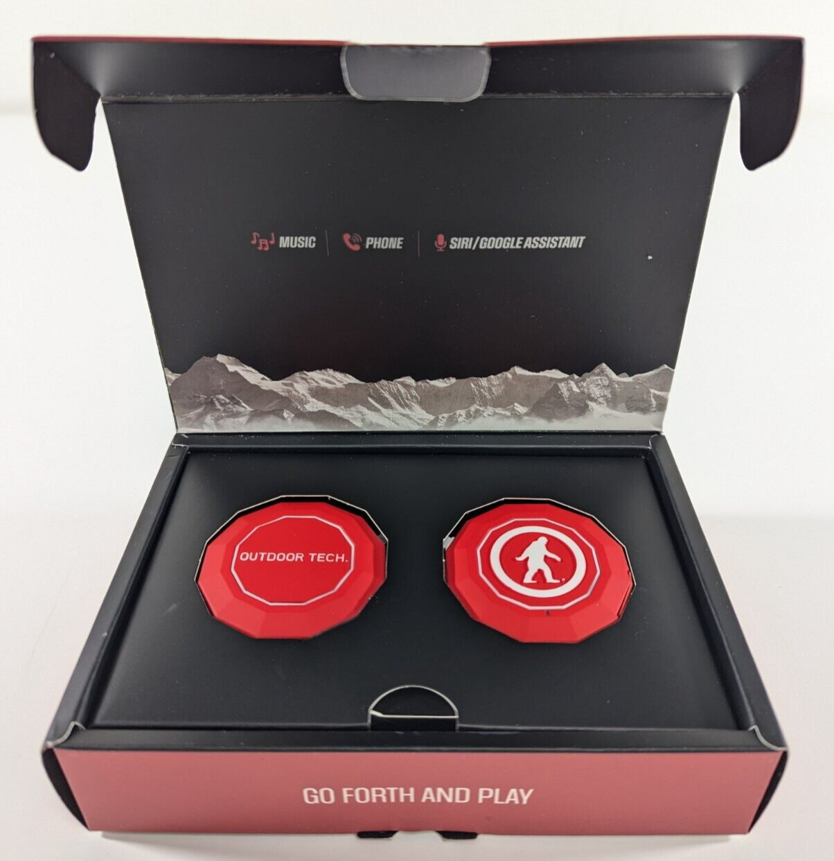 Outdoor Tech Chips 3.0 Wireless Helmet Audio Headset Easy One Touch Red OT0054