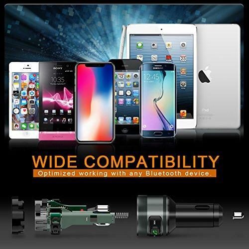 IMDEN Bluetooth FM transmitter for car, 3.0 Wireless Bluetooth FM Radio Adapt...