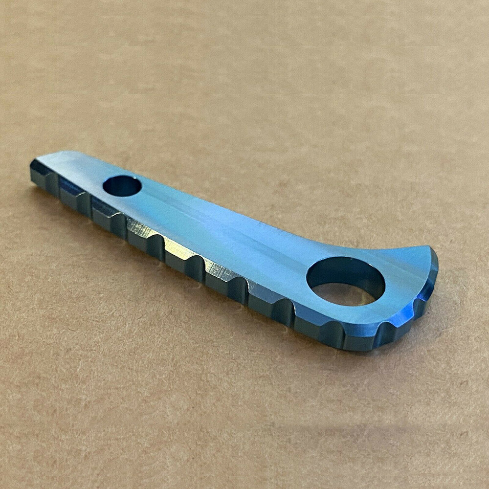 Blue Anodized Titanium Back Spacer for Spyderco Paramilitary 2 (C81) NEW