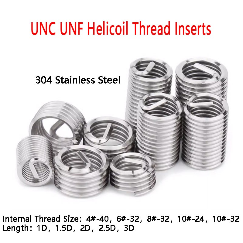 UNC UNF 4#6#8#10# Helicoil Thread Inserts Wire Insert Thread Repair A2 Stainless