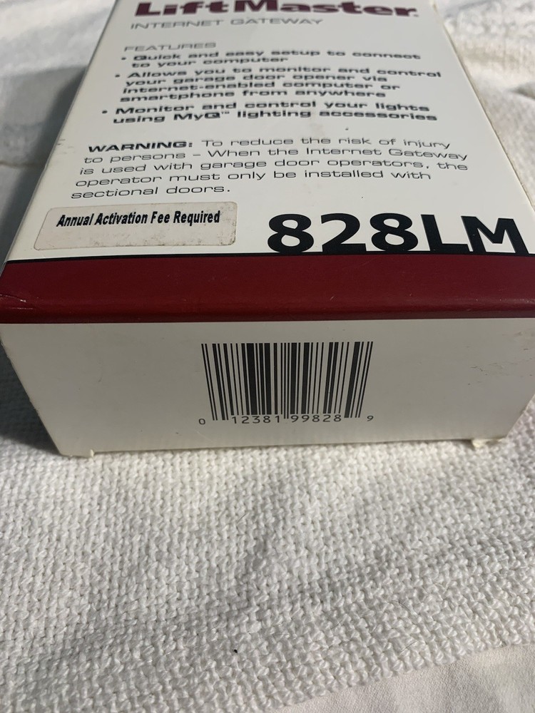 LiftMaster 828LM Internet Gateway MISSING POWER CORD READ