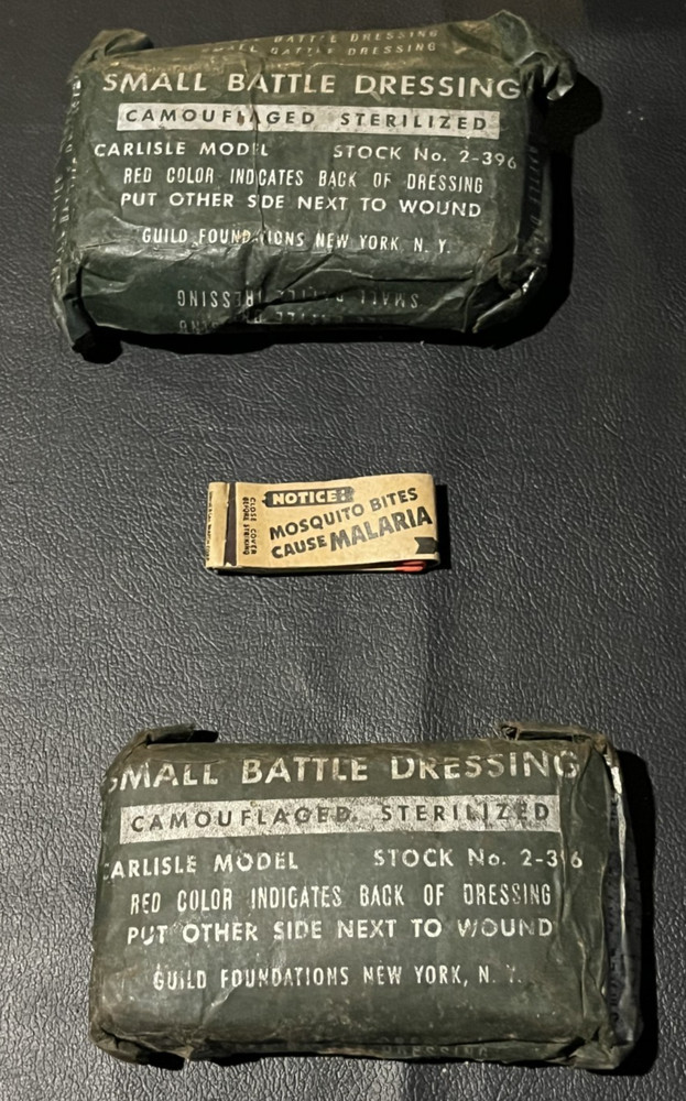 3pc WWII US Navy Marine Medical Survival Lot Mosquito matches NEW Sealed unused