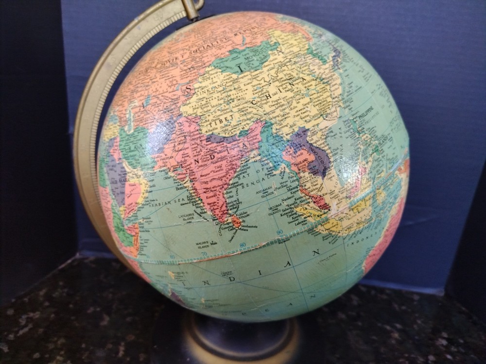 Vintage 1950s REPLOGLE 12" Reference Globe