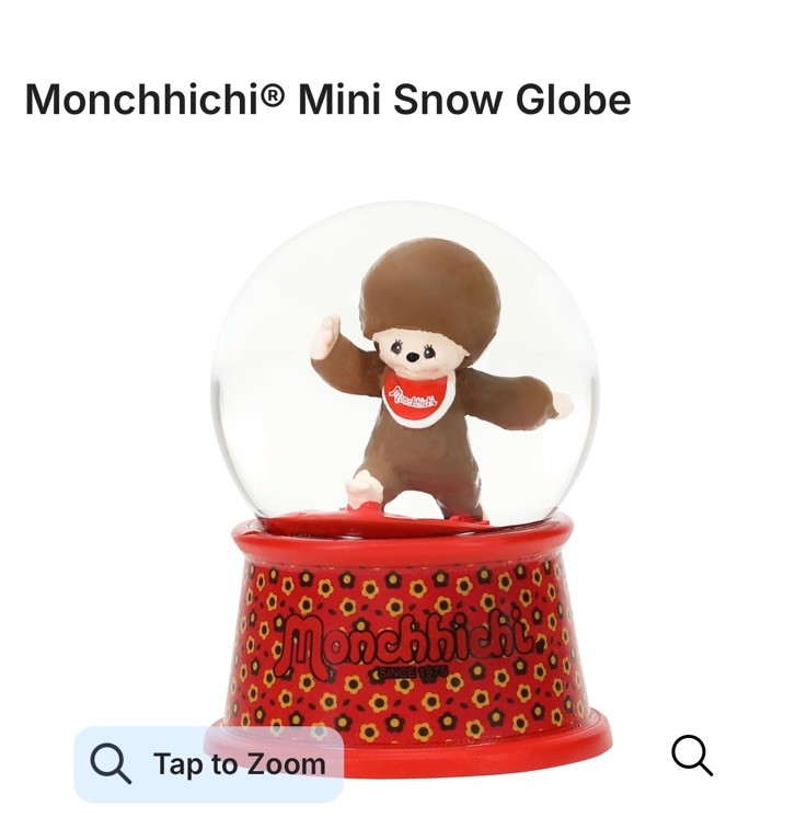 Monchhichi Mini Snow Globe NIB- BOY