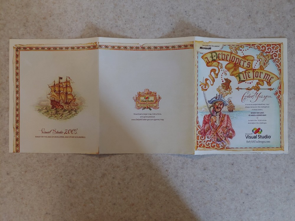 Microsoft Visual Studio Advertisement - A Developer's Life For Me Treasure Map