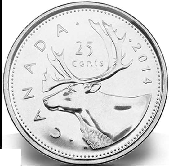 2014 Uncirculated Canadian Quarter $0.25