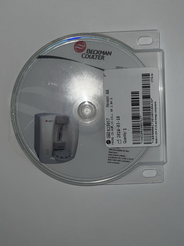 BECKMAN COULTER Vi-CELL XR Software Version 2.04 CD