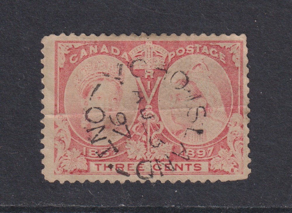 Canada  #53 with split ring ``Yoho island``.horizontal fold.