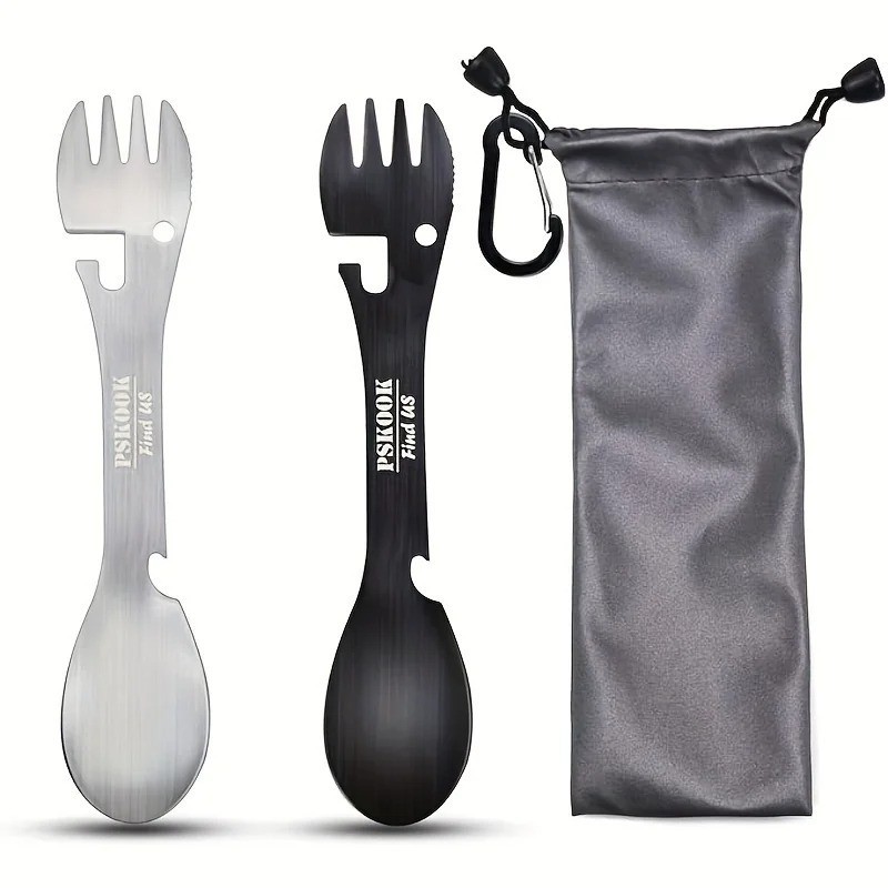 Outdoor Survival Tools 5 in 1 Camping Multi-functional EDC Kit Practical Fork
