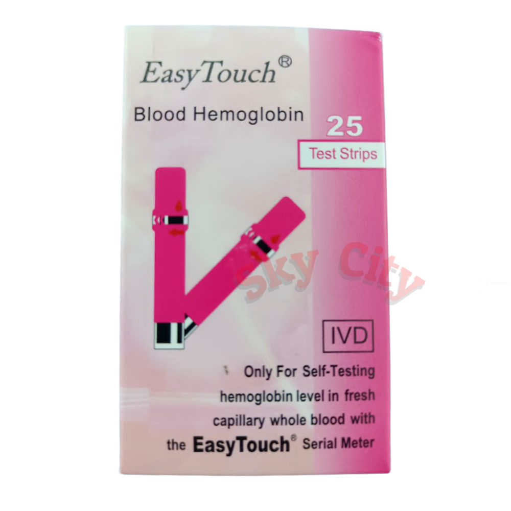 Easy Touch Test Strips For Blood Hemoglobin Level Check - 25 Test Strips