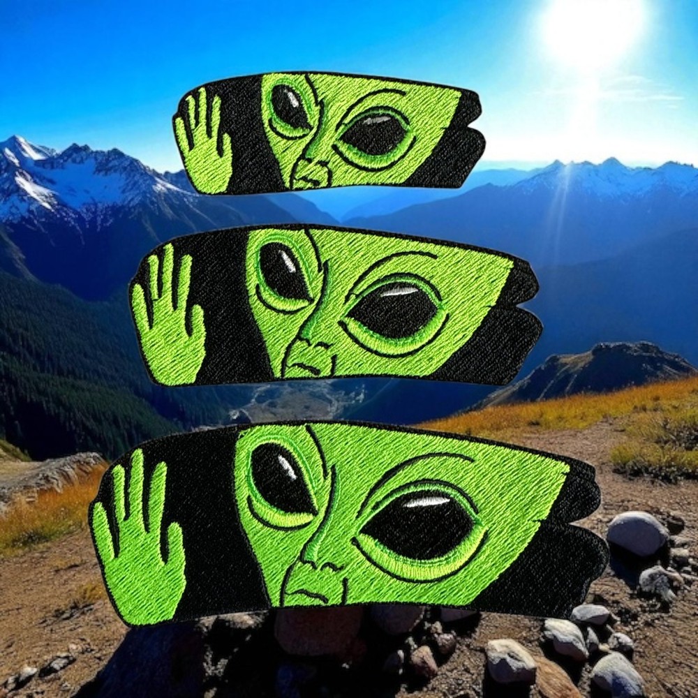 Alien Embroidery Patch Multi Sizes 3" - 5"