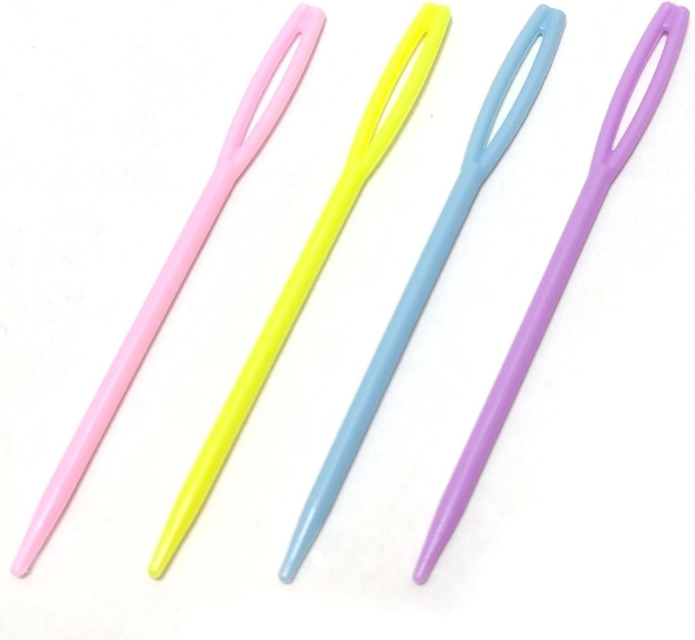 52Pcs 2.7 Large Eye Plastic Sewing Needles, Learning, Yarn, Darning, Tapestry,