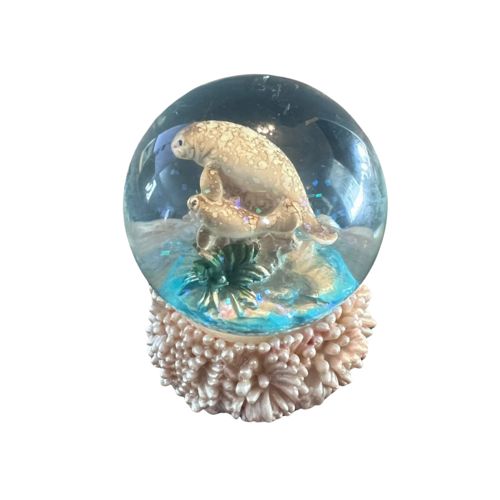 3" Tall Manatee Snow Globe