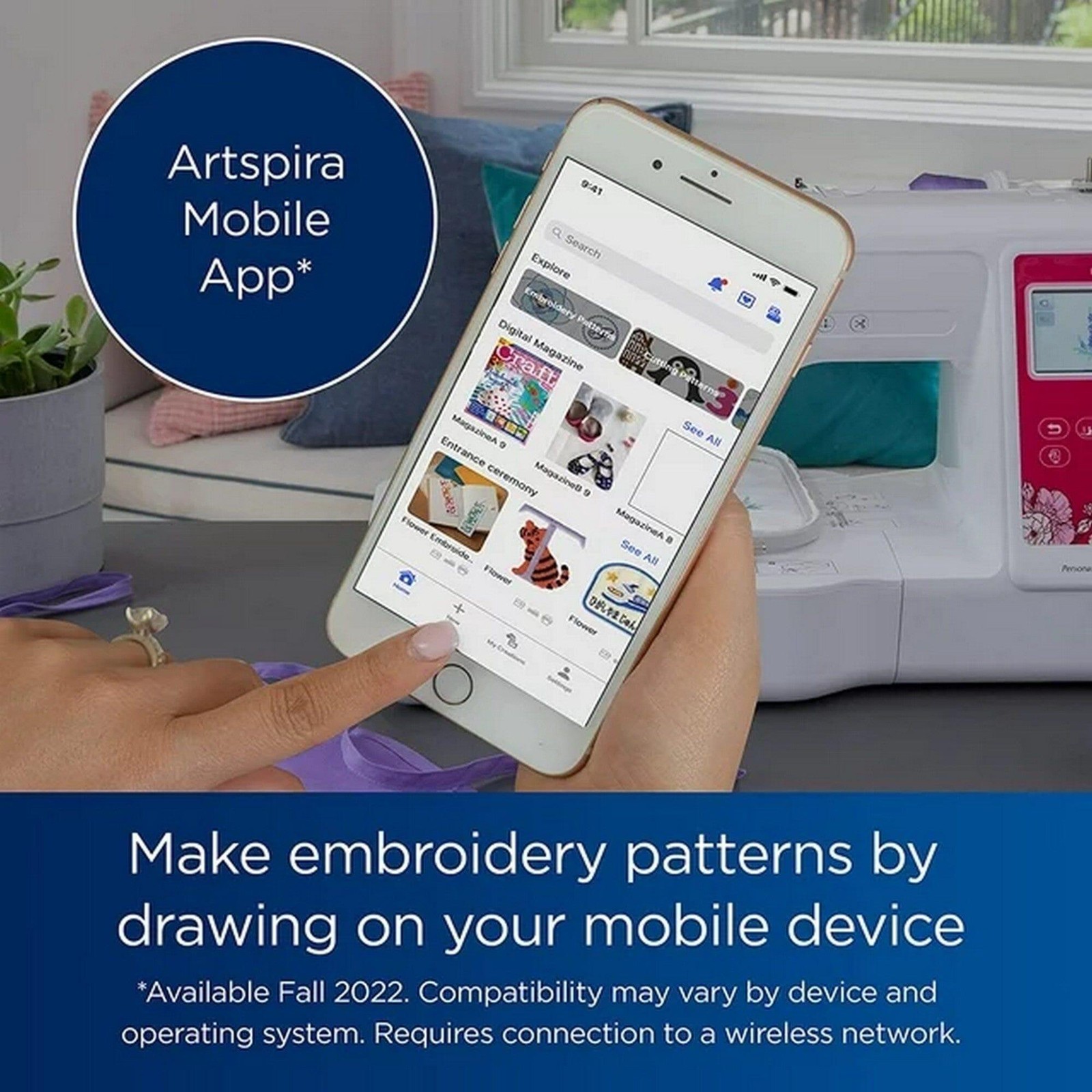 Brother PE545 Embroidery Machine with Hoops & Embroidery Threads