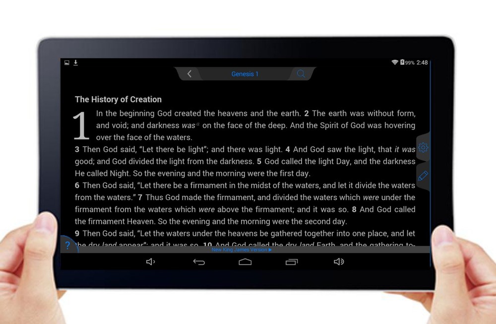 'BIBLE TABLET' - *A 10.1" Tablet with TWO Bible Versions.