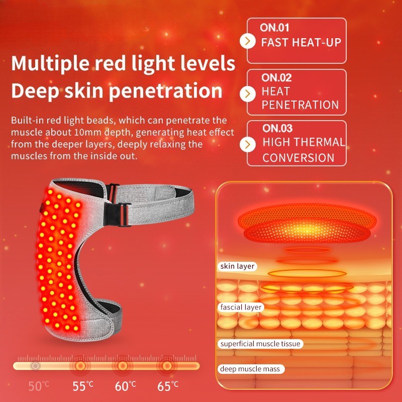 Red Light Hip Heating Pad Buttock Vibration Massager Thigh Buttock Heat Therapy