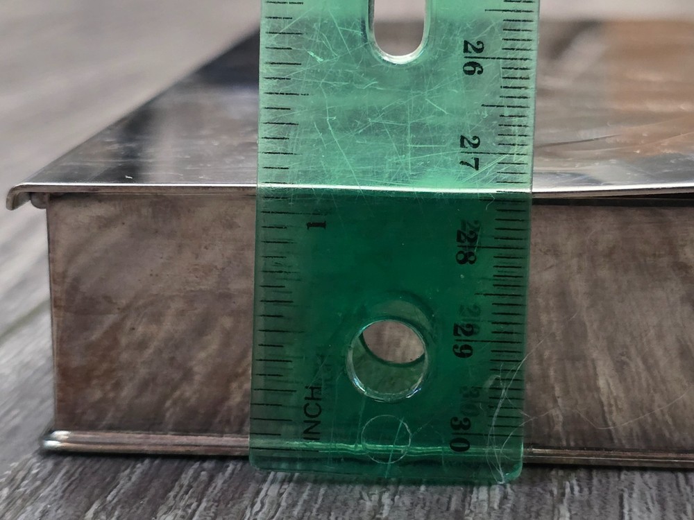 Vintage Wallace 262 Silverplate Cigarette Box Wood Lined Presentation Gift Box