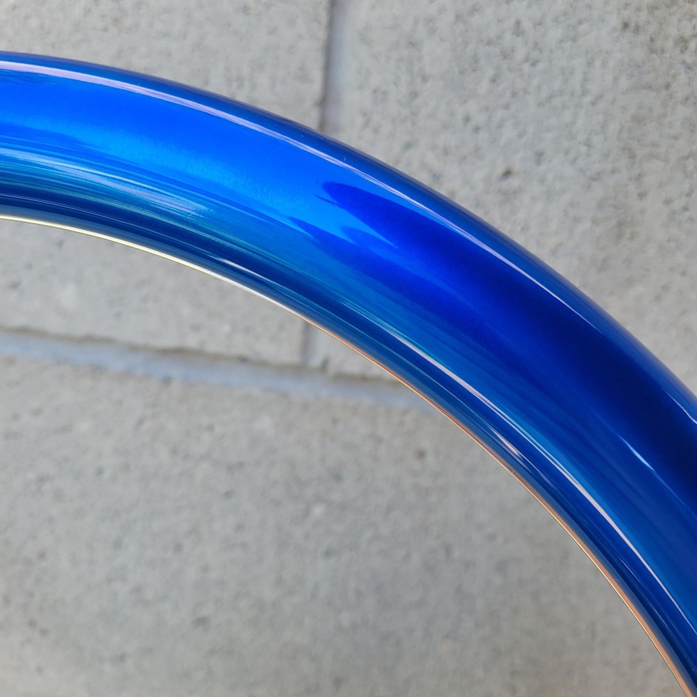 16" Metallic Blue Steering Wheel Half Wrap