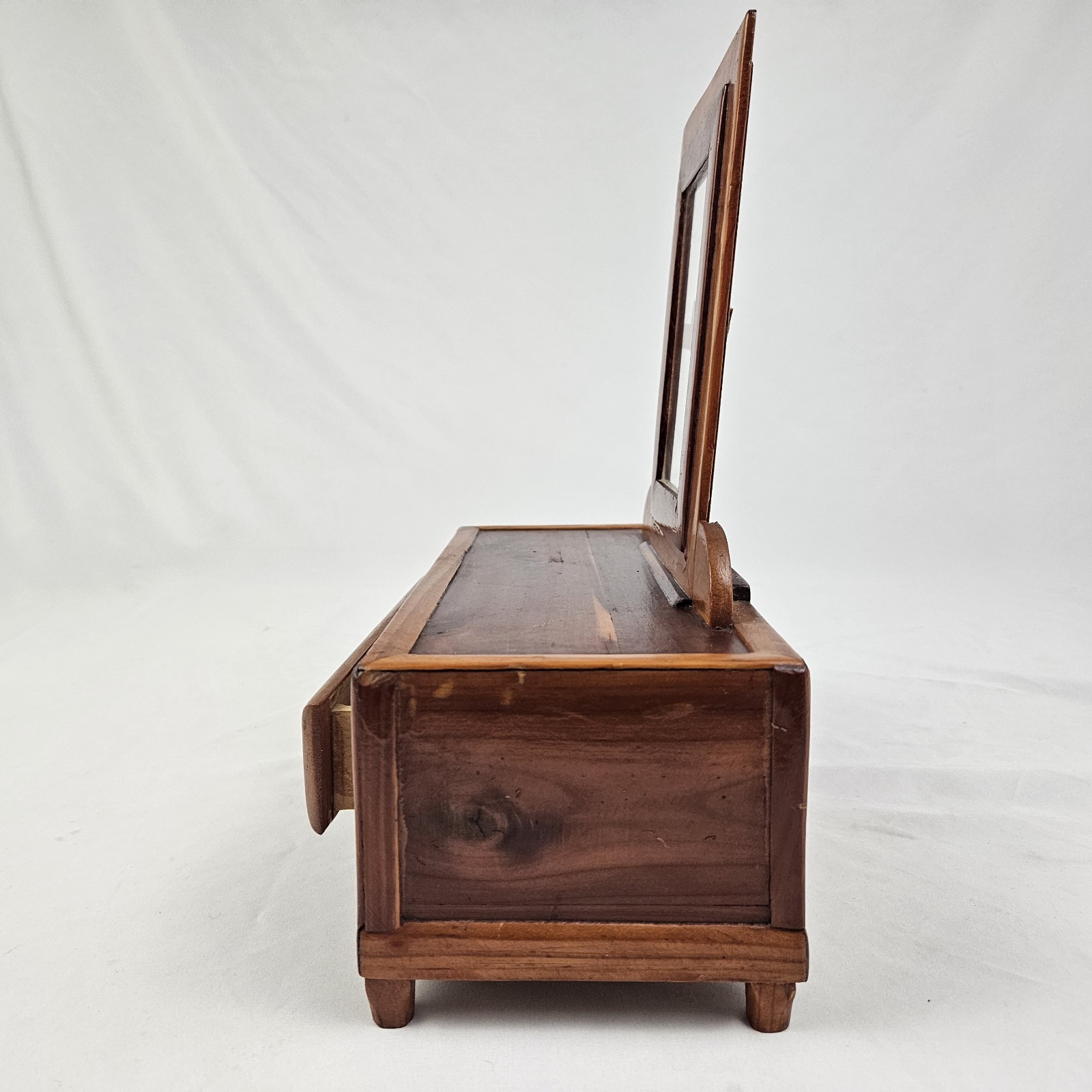 Vintage Salesman Sample Dresser Jewelry Box Mid-Century Cedar Wood Doll Size