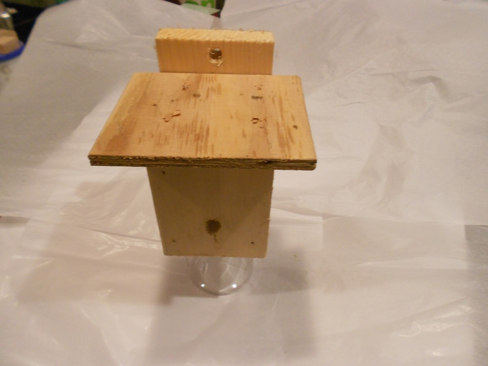 HANDMADE CARPENTER BEE TRAP WITH JAR
