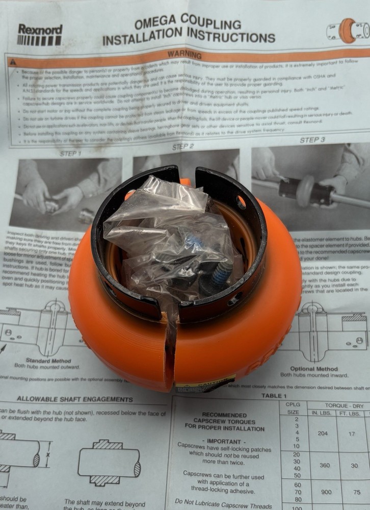Rexnord Omega E3 Coupling 7300010, NOS