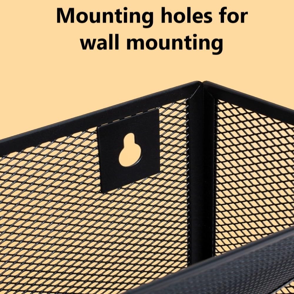 Wall File Organizer (Black, 5 Tier)
