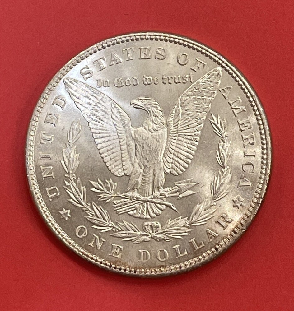 1898 P Morgan Silver Dollar, Gem Uncirculated.