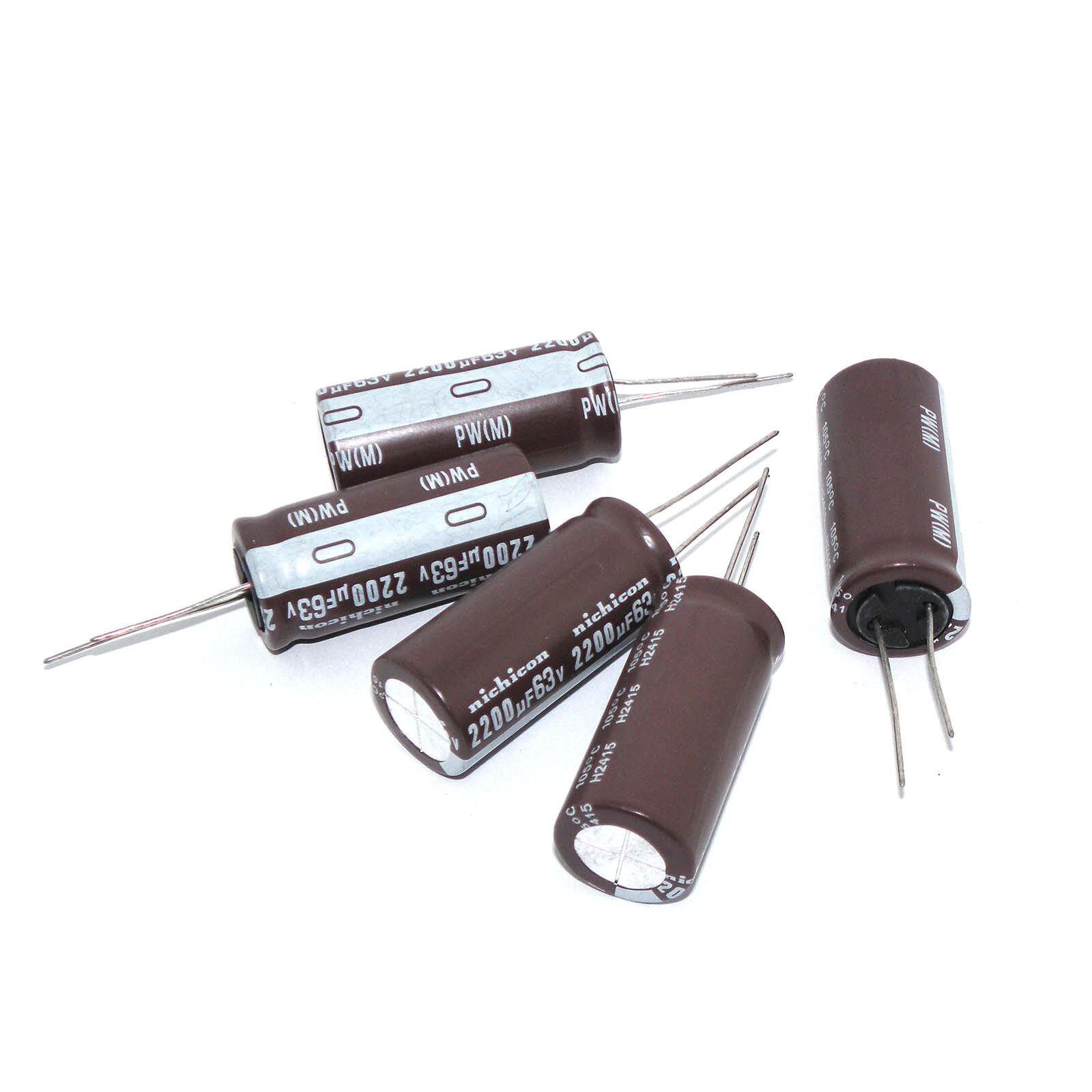 5x 2200uF 63V Radial Electrolytic Capacitors Volume 63V 2200uF MFD 18x40 mm