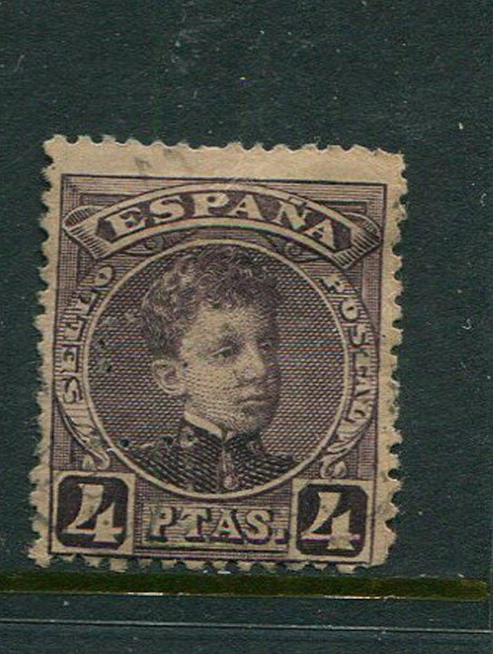 Spain #285 Perfin